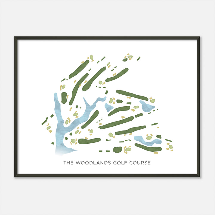 Print of The Woodlands Golf Course Modern Map