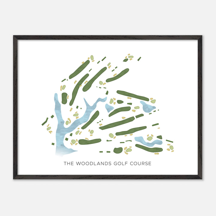 Print of The Woodlands Golf Course Modern Map