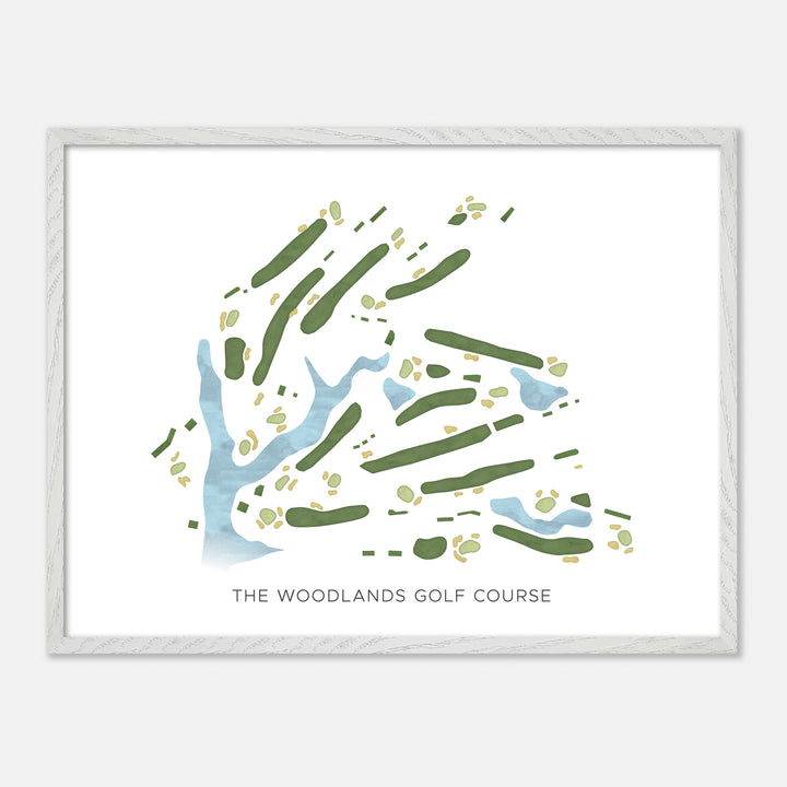 Print of The Woodlands Golf Course Modern Map