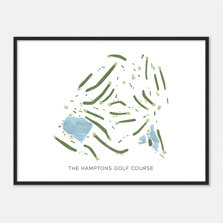 Print of The Hamptons Golf Course Modern Map