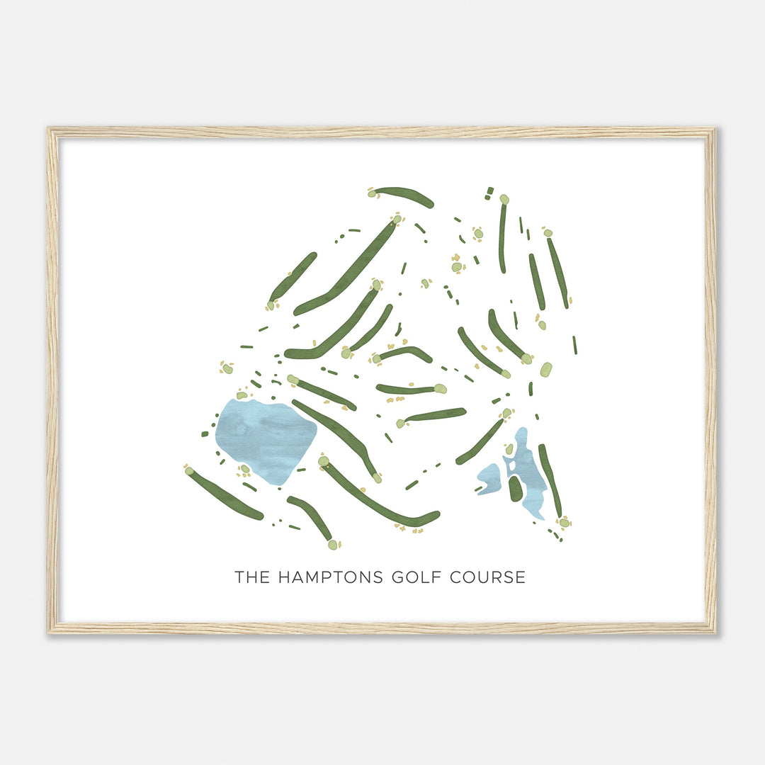 Print of The Hamptons Golf Course Modern Map