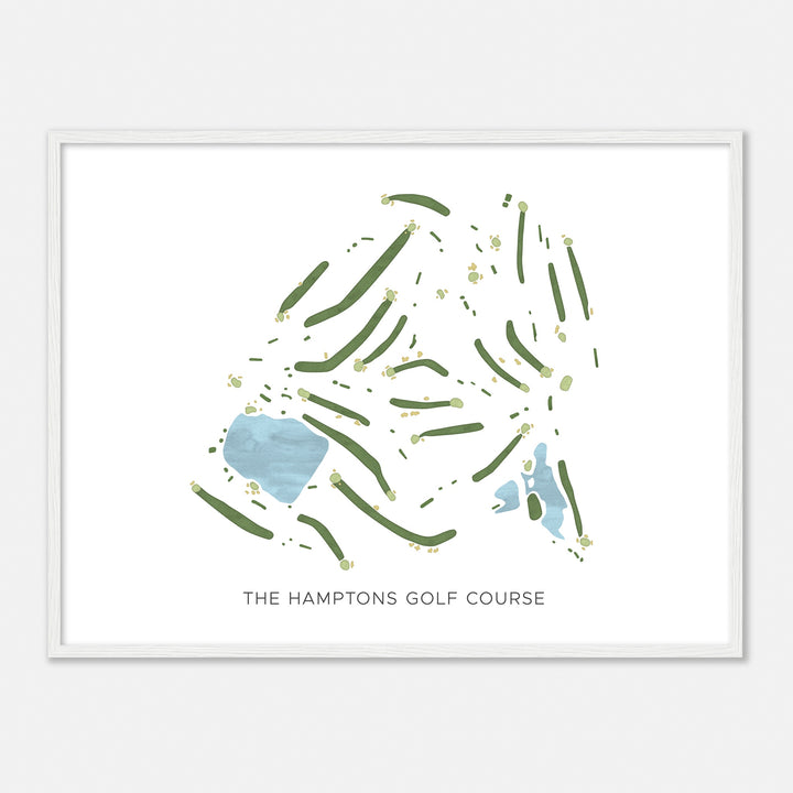 Print of The Hamptons Golf Course Modern Map