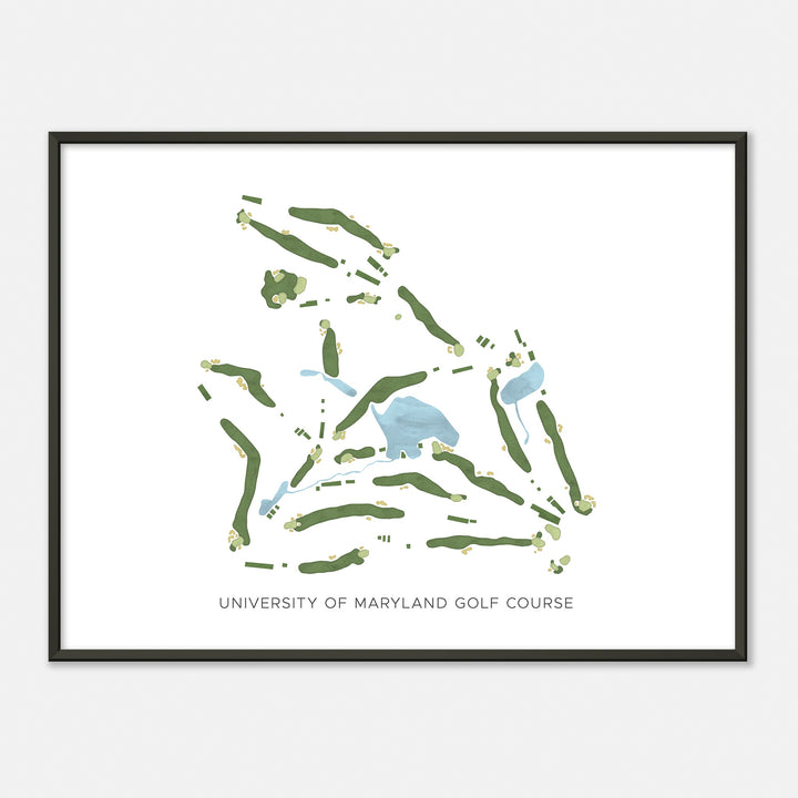 Print of University Of Maryland Golf Course Modern Map