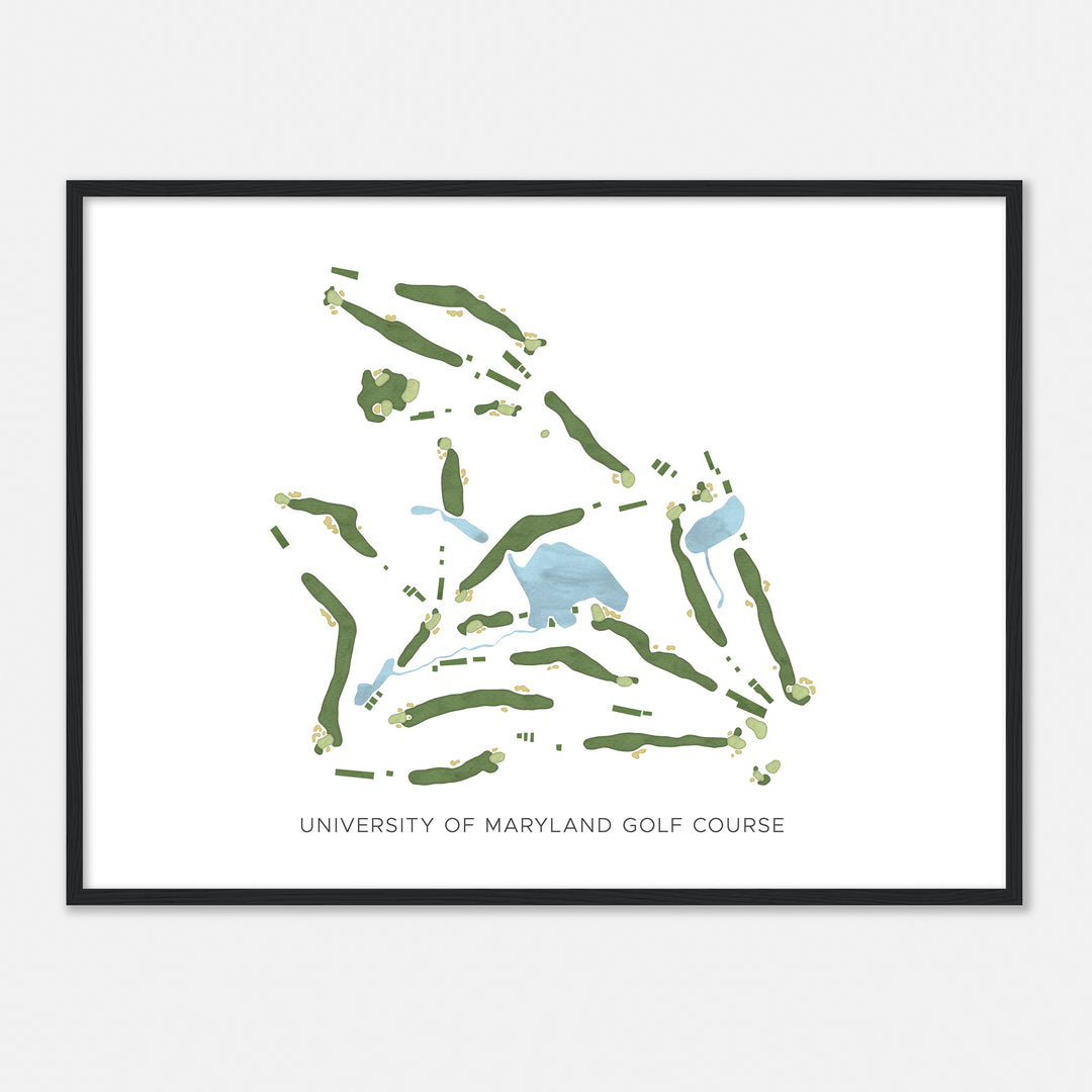 Print of University Of Maryland Golf Course Modern Map