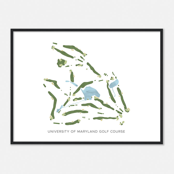 Print of University Of Maryland Golf Course Modern Map