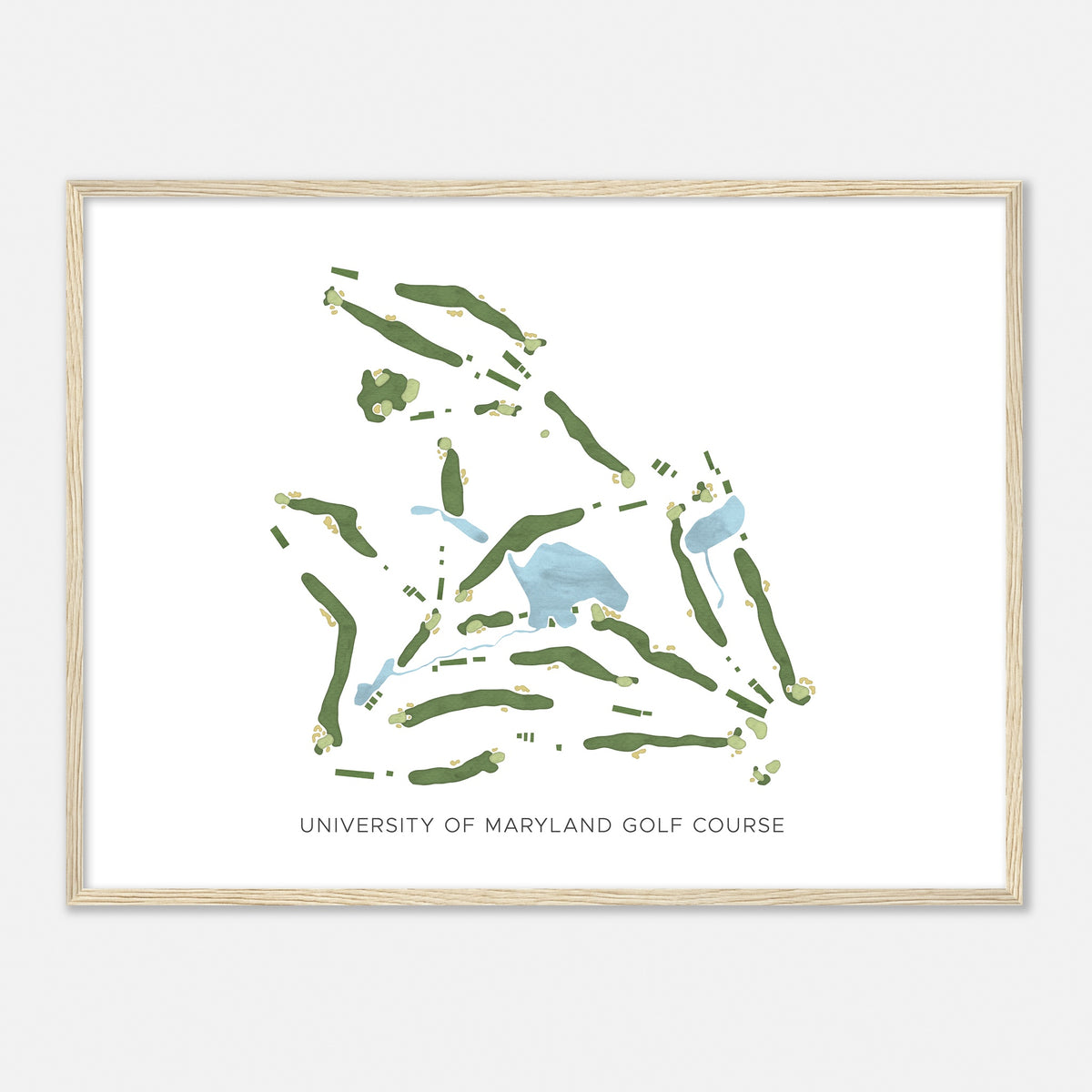 Print of University Of Maryland Golf Course Modern Map