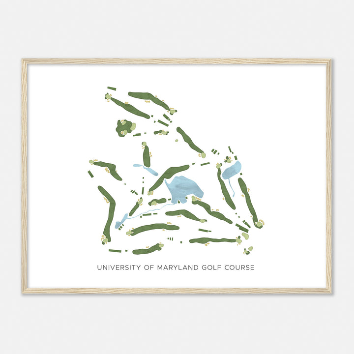 Print of University Of Maryland Golf Course Modern Map