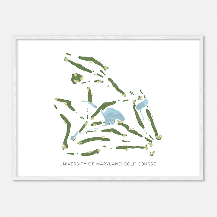 Print of University Of Maryland Golf Course Modern Map