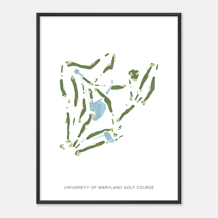 Print of University Of Maryland Golf Course Modern Map