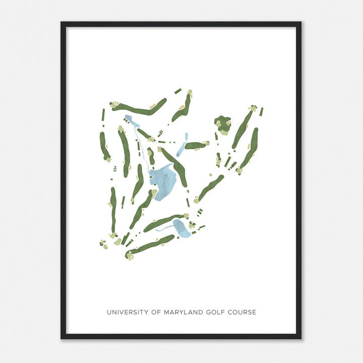 Print of University Of Maryland Golf Course Modern Map
