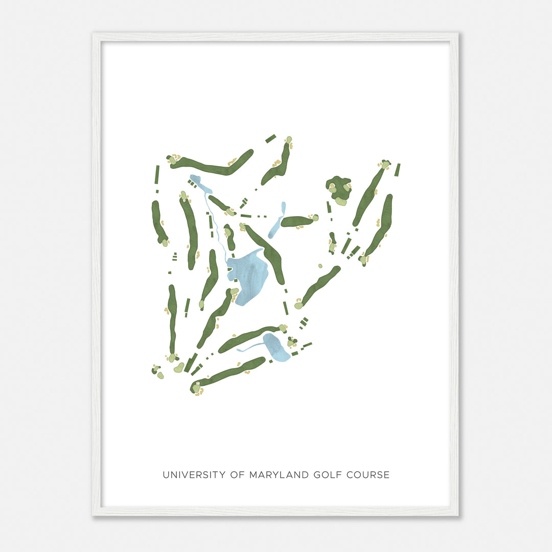 Print of University Of Maryland Golf Course Modern Map