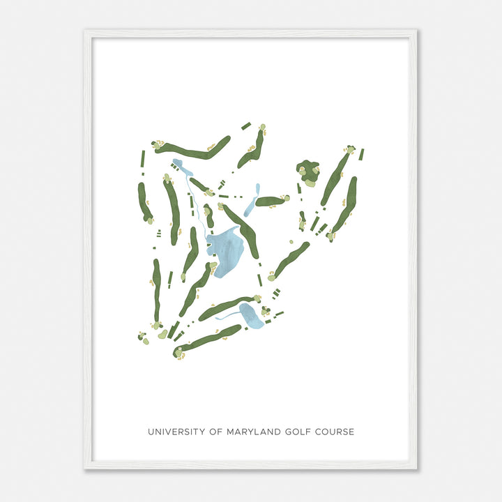 Print of University Of Maryland Golf Course Modern Map
