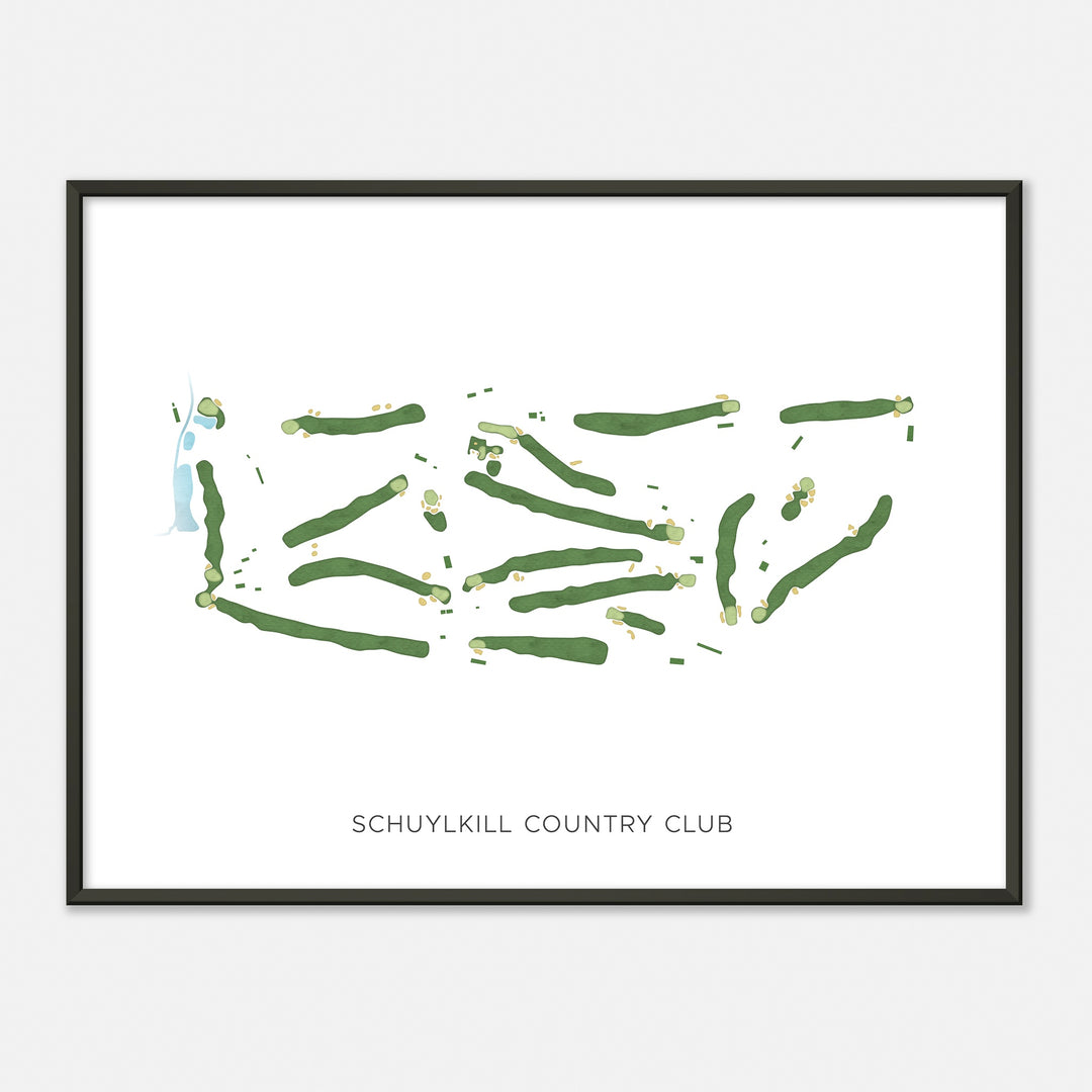 Print of Schuylkill Country Club Modern Map