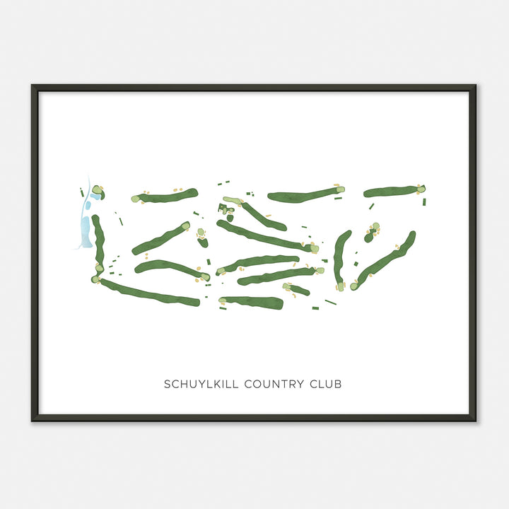 Print of Schuylkill Country Club Modern Map