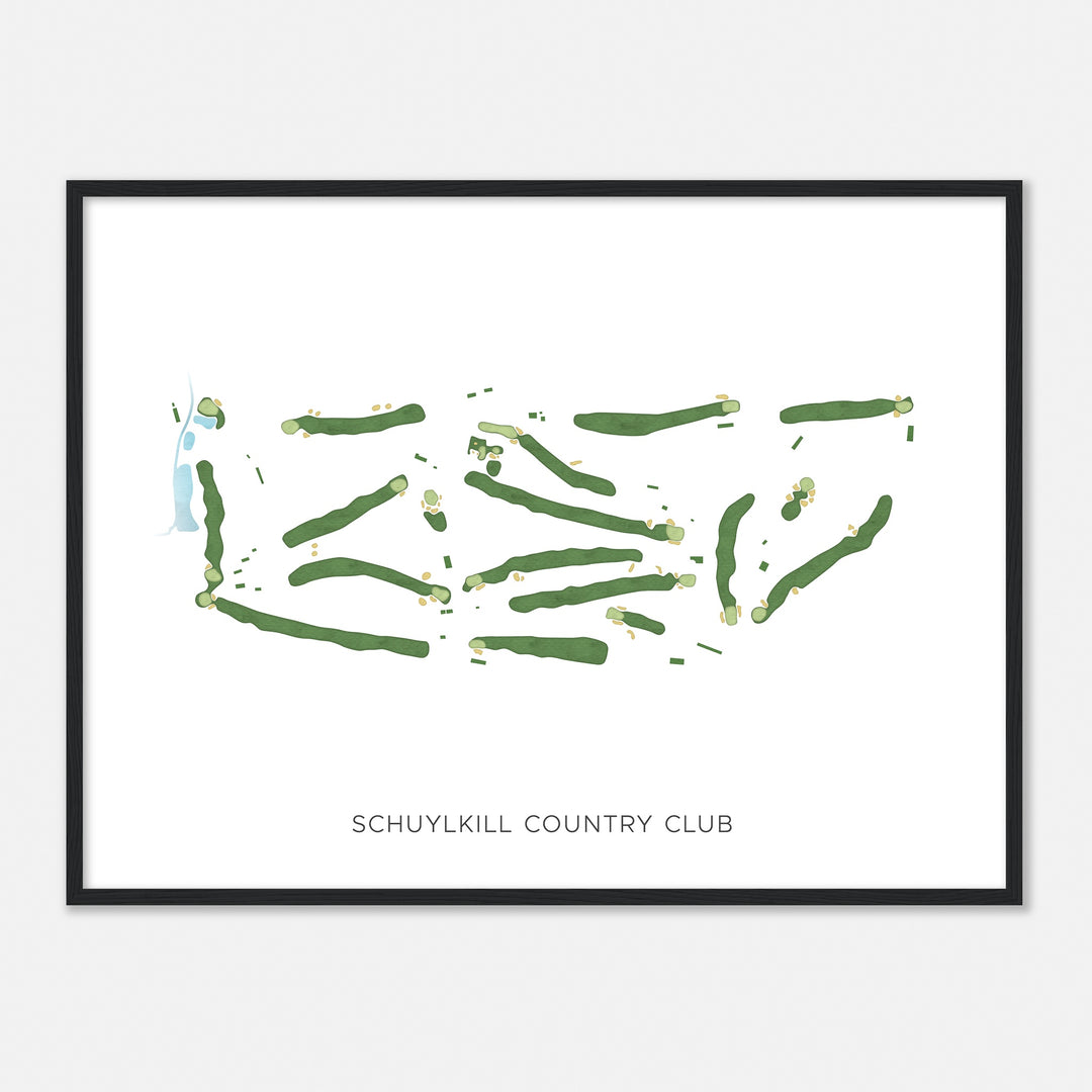 Print of Schuylkill Country Club Modern Map