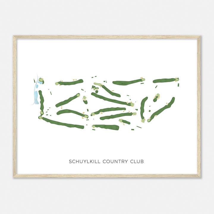 Print of Schuylkill Country Club Modern Map