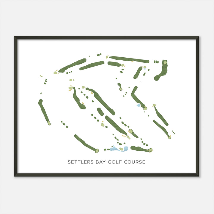 Print of Settlers Bay Golf Course Modern Map