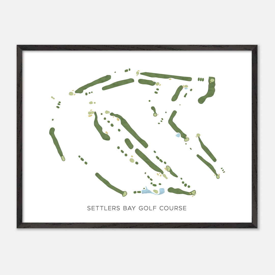 Print of Settlers Bay Golf Course Modern Map