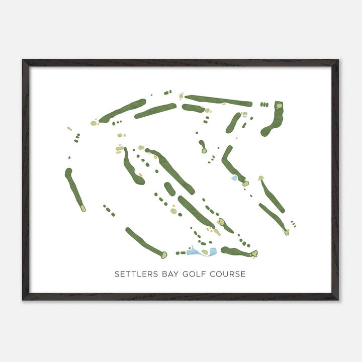 Print of Settlers Bay Golf Course Modern Map