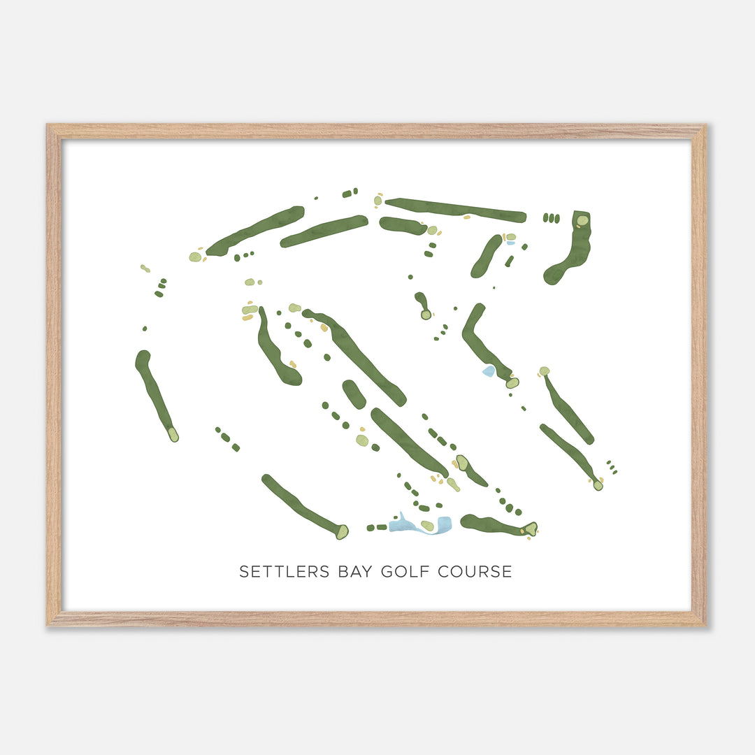 Print of Settlers Bay Golf Course Modern Map
