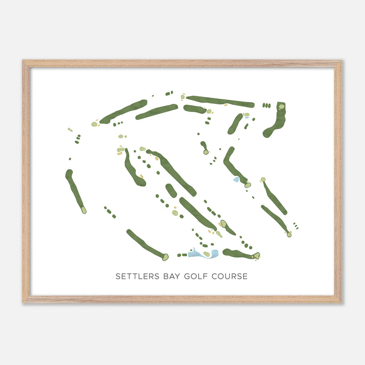 Print of Settlers Bay Golf Course Modern Map