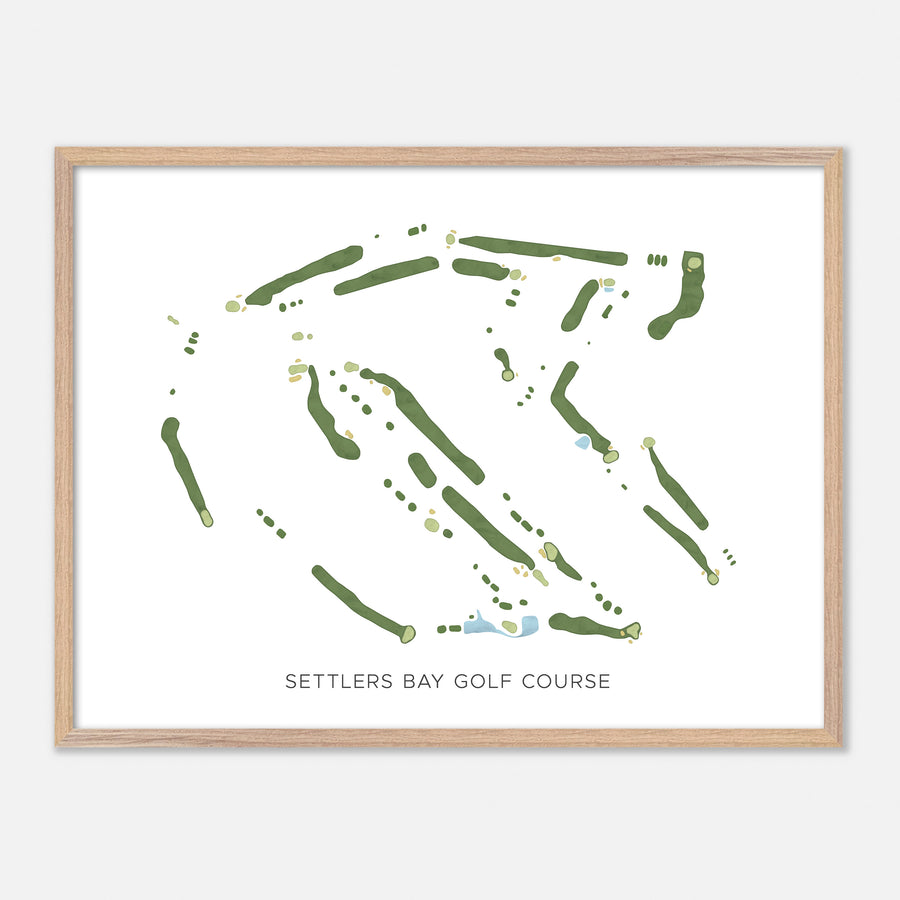 Print of Settlers Bay Golf Course Modern Map