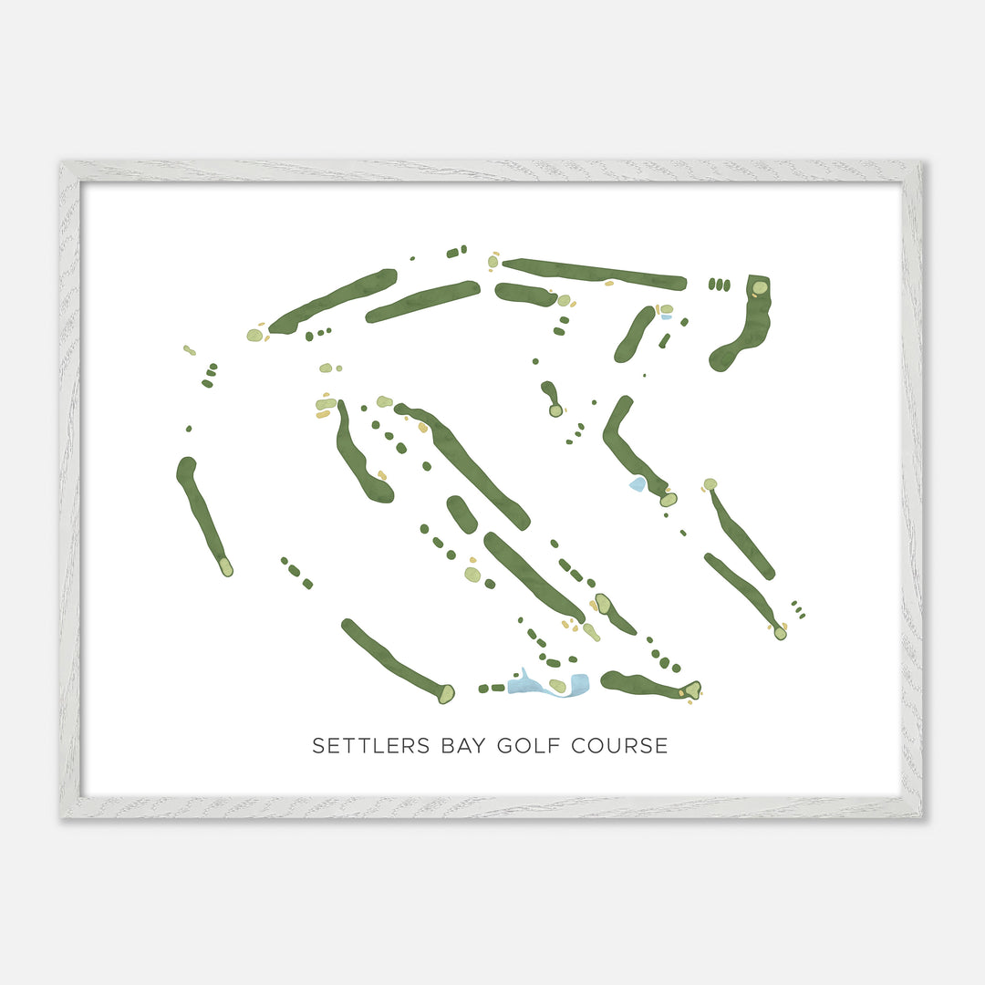 Print of Settlers Bay Golf Course Modern Map