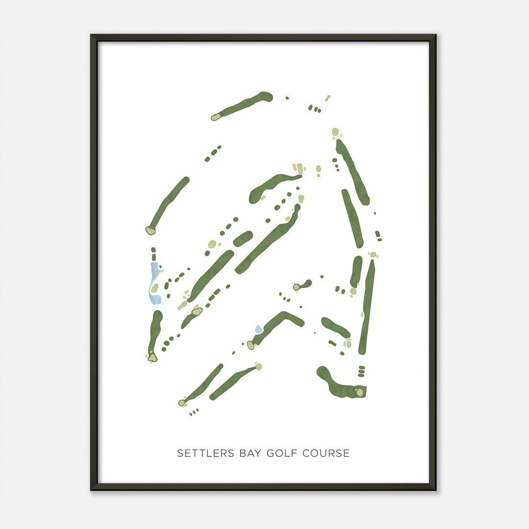 Print of Settlers Bay Golf Course Modern Map