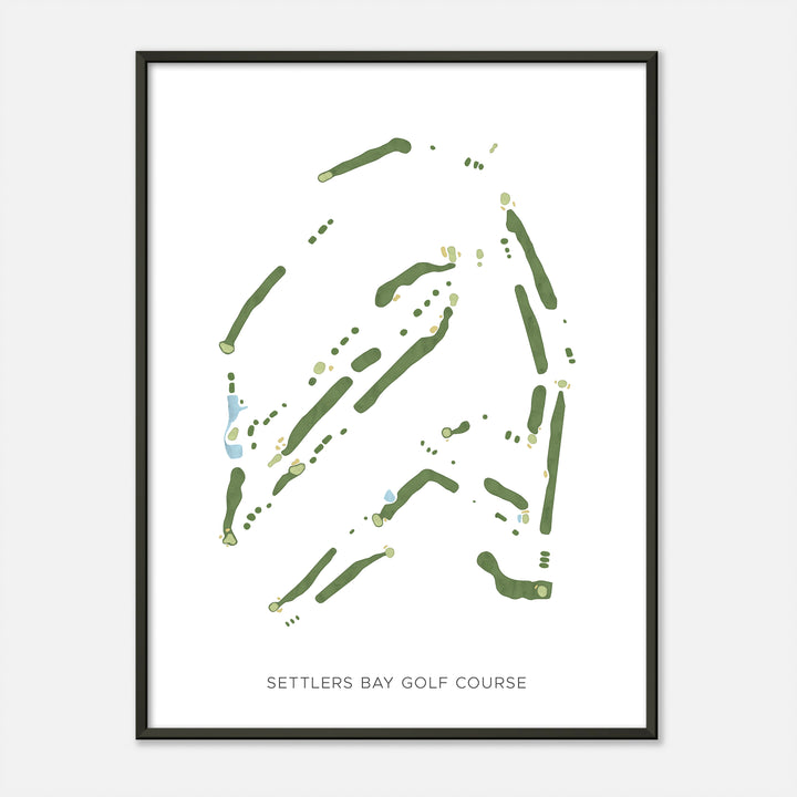 Print of Settlers Bay Golf Course Modern Map