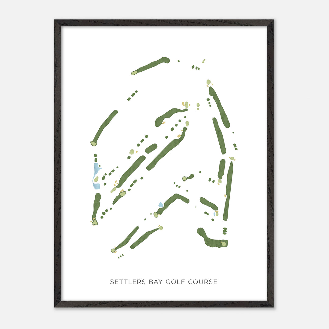 Print of Settlers Bay Golf Course Modern Map