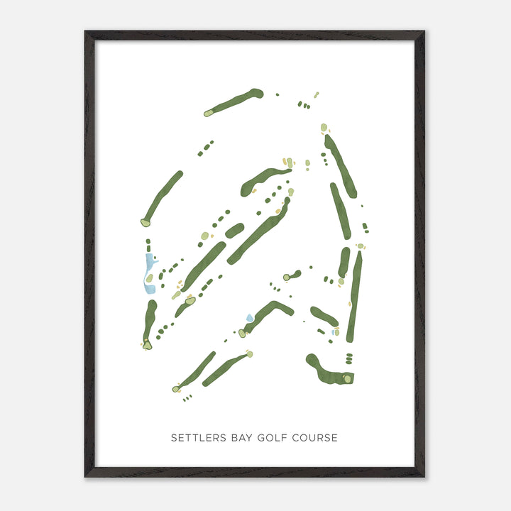 Print of Settlers Bay Golf Course Modern Map