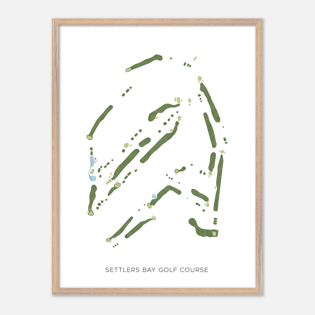 Print of Settlers Bay Golf Course Modern Map