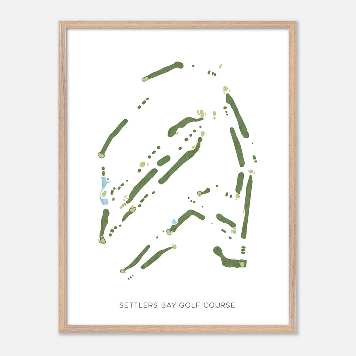 Print of Settlers Bay Golf Course Modern Map