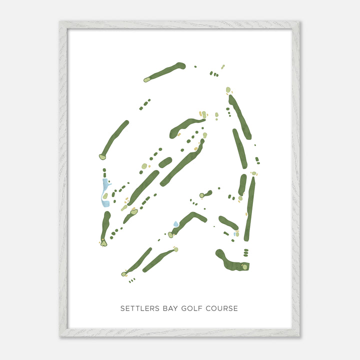 Print of Settlers Bay Golf Course Modern Map