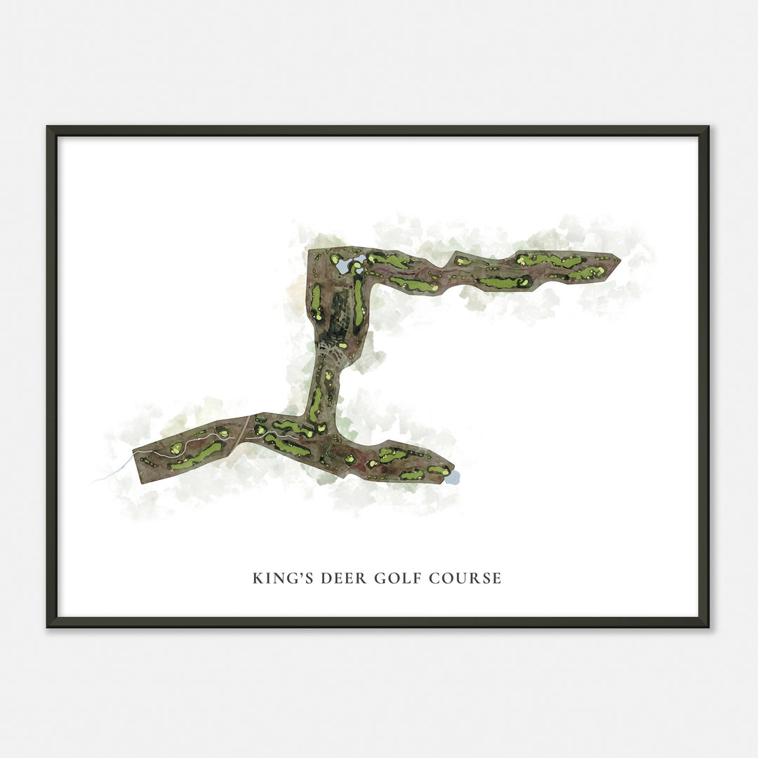 Print of King'S Deer Golf Course Classic Map