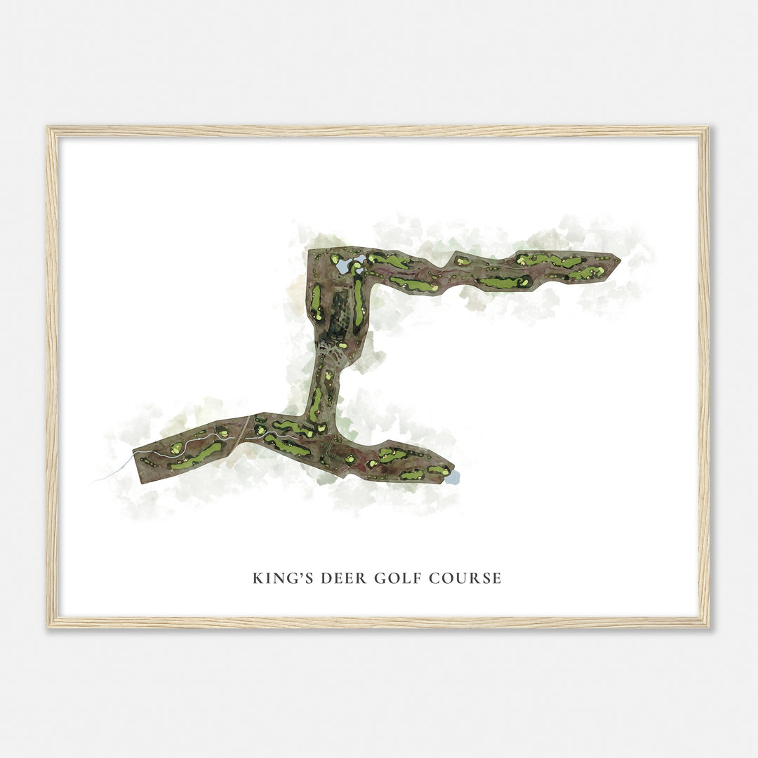 Print of King'S Deer Golf Course Classic Map