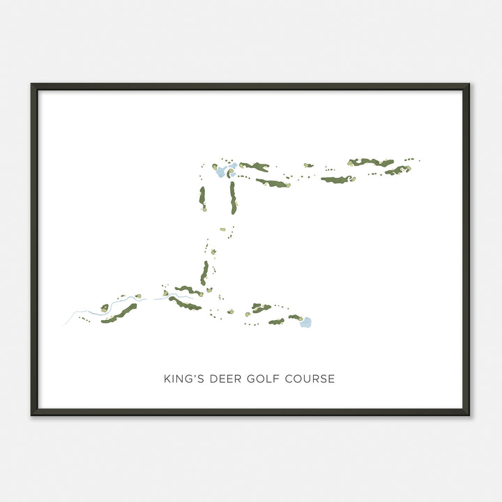 Print of King'S Deer Golf Course Modern Map