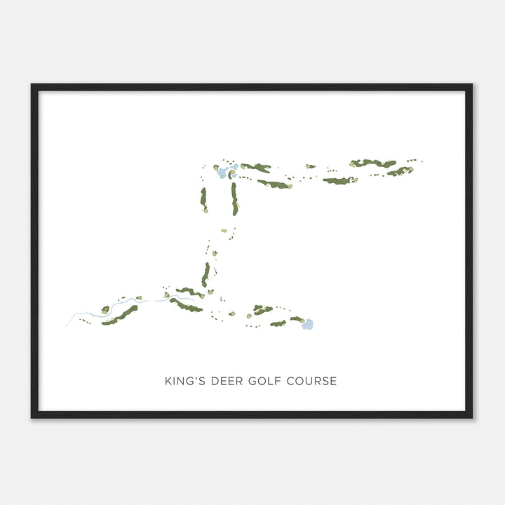 Print of King'S Deer Golf Course Modern Map