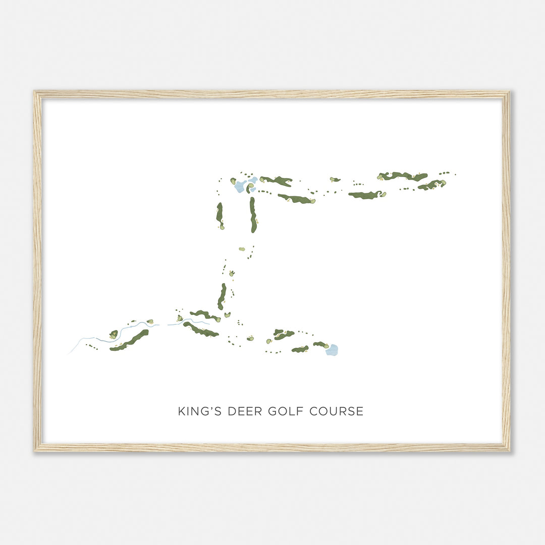 Print of King'S Deer Golf Course Modern Map