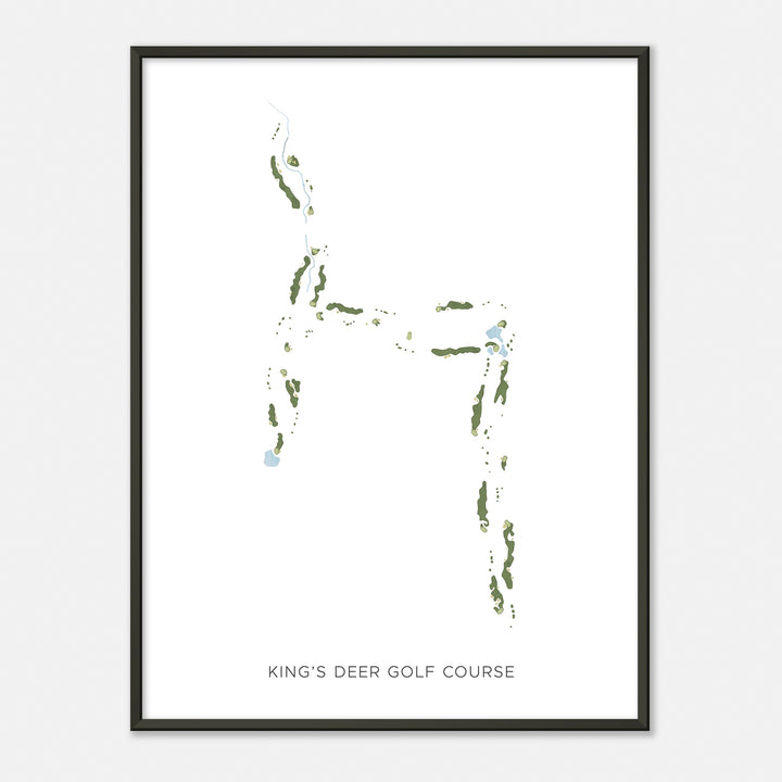 Print of King'S Deer Golf Course Modern Map