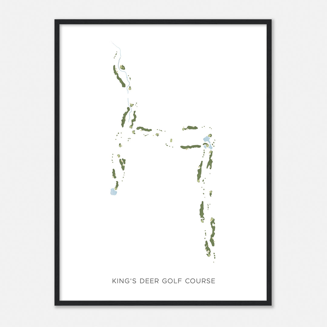 Print of King'S Deer Golf Course Modern Map