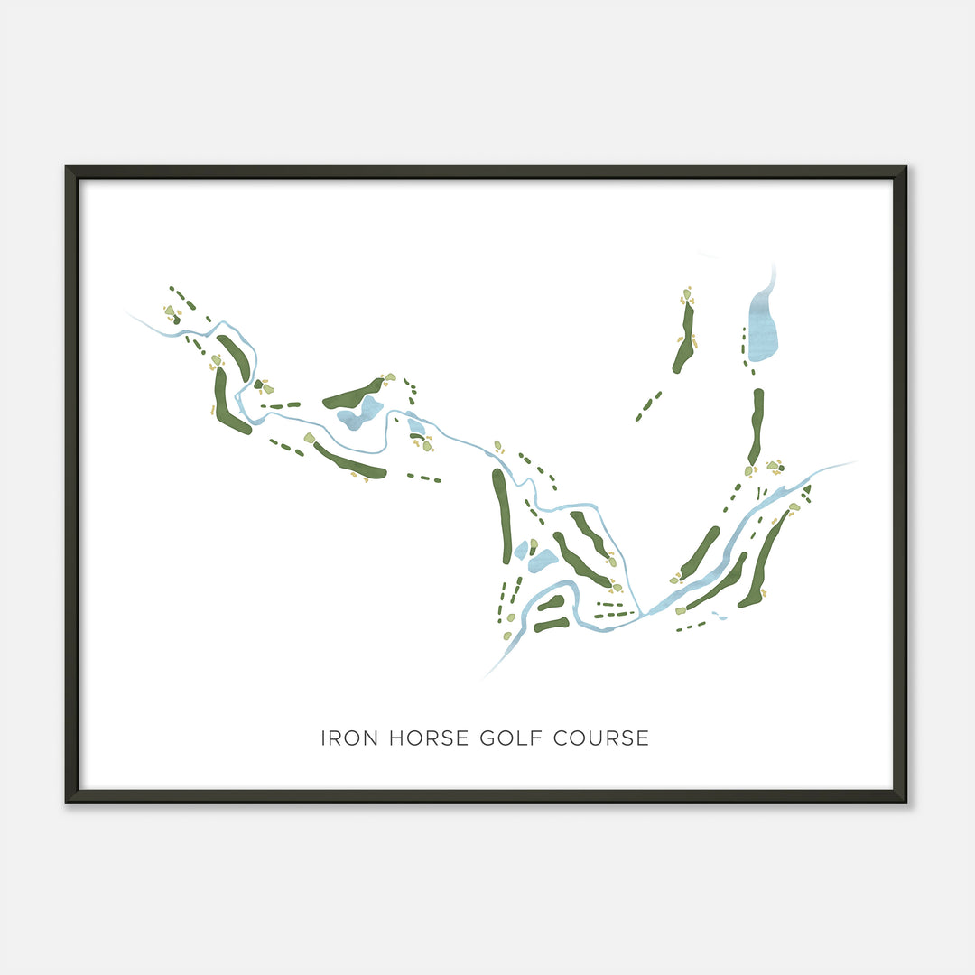 Print of Iron Horse Golf Course Modern Map