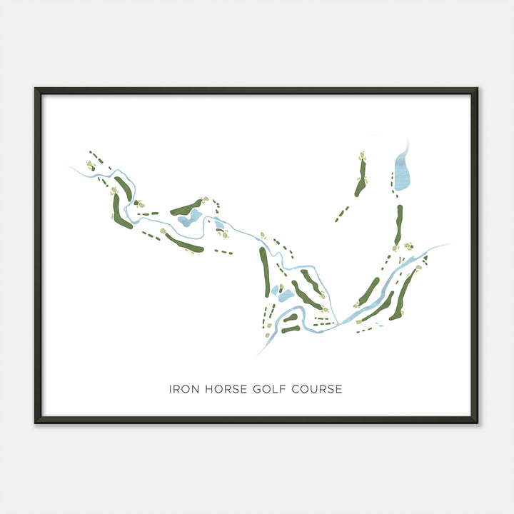 Print of Iron Horse Golf Course Modern Map