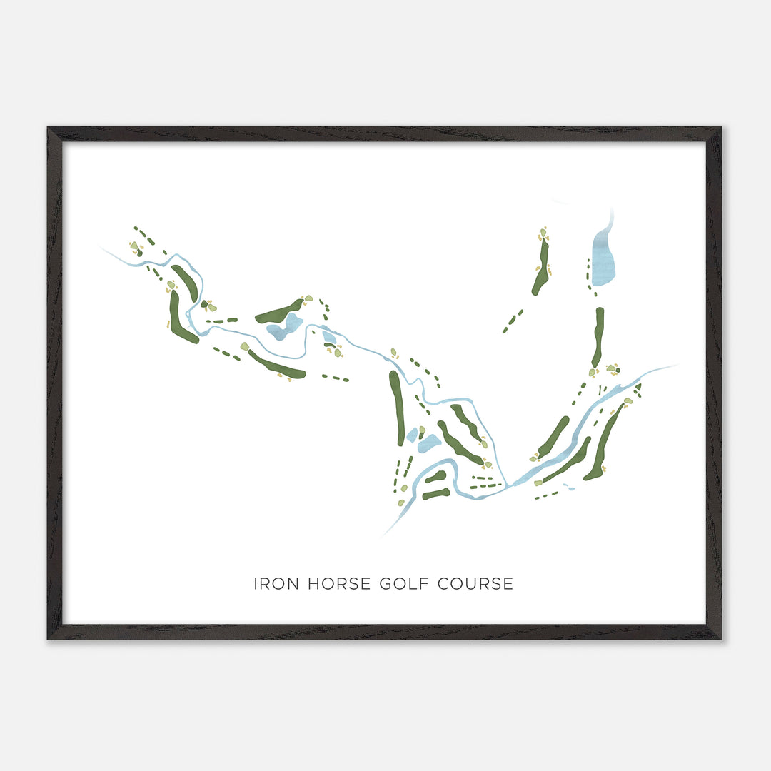 Print of Iron Horse Golf Course Modern Map