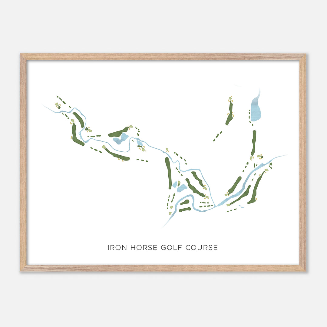 Print of Iron Horse Golf Course Modern Map