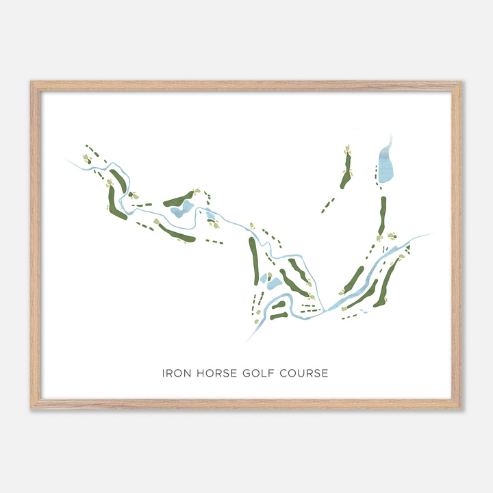 Print of Iron Horse Golf Course Modern Map