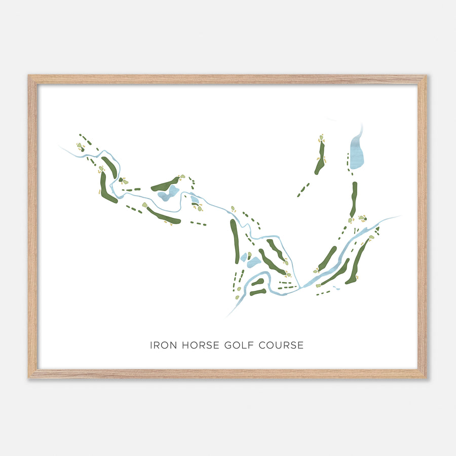 Print of Iron Horse Golf Course Modern Map