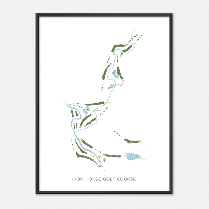 Print of Iron Horse Golf Course Modern Map