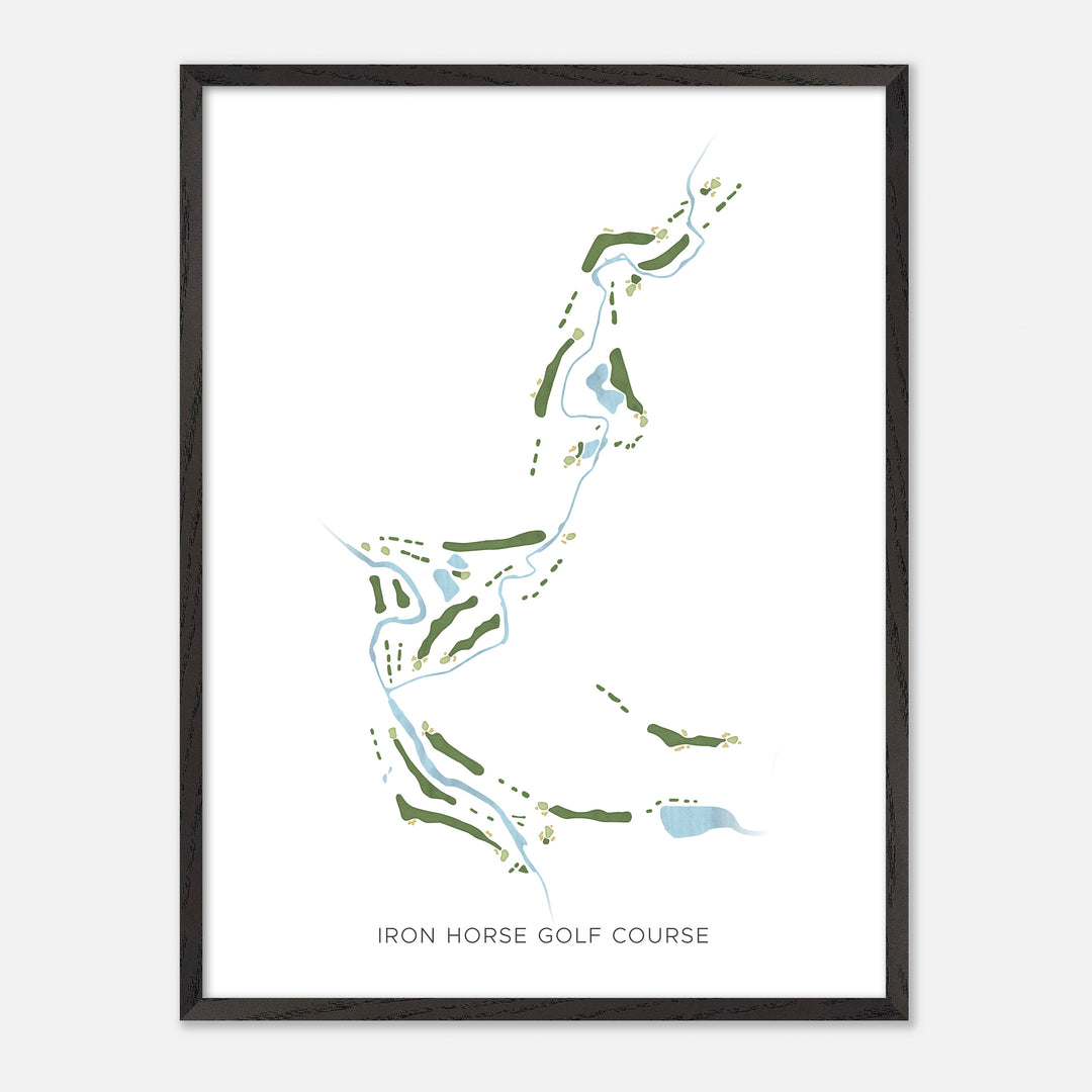 Print of Iron Horse Golf Course Modern Map