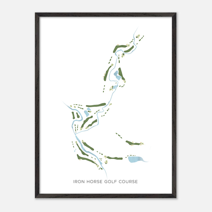 Print of Iron Horse Golf Course Modern Map